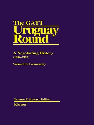 cover image of The GATT Uruguay Round